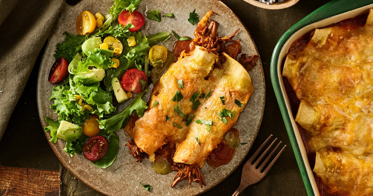 Cheesy Beef Enchiladas | Beef Loving Texans | Beef Loving Texans is your one-stop information center